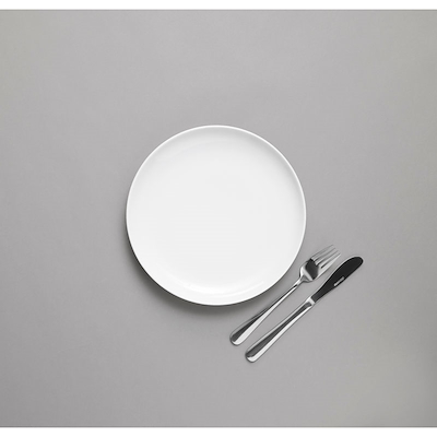 Atelier middagstallerken hvid 4 stk Ø25 cm