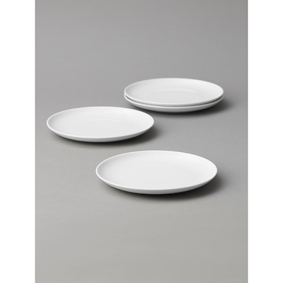 Atelier middagstallerken hvid 4 stk Ø25 cm