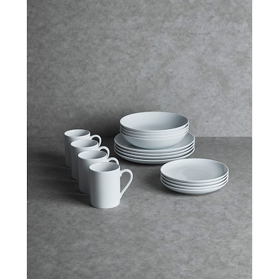 Atelier middagstallerken hvid 4 stk Ø25 cm