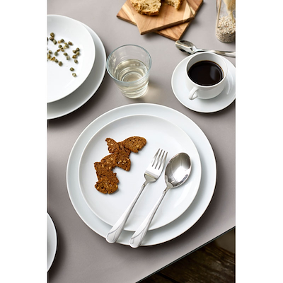 Atelier middagstallerken hvid 4 stk Ø25 cm