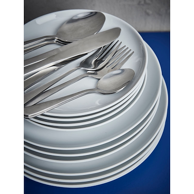 Atelier middagstallerken hvid 4 stk Ø25 cm