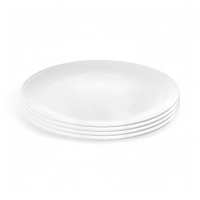 Aida Relief desserttallerkner hvid 4 stk.