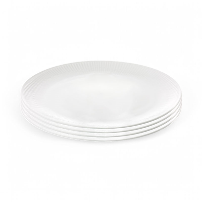 Aida Relief tallerken hvid Ø27 cm 4 stk.