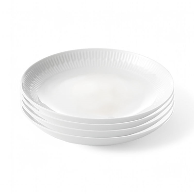Aida Relief dyb tallerken hvid Ø22 cm 4 stk.