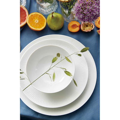 Aida Relief dyb tallerken hvid Ø22 cm 4 stk.