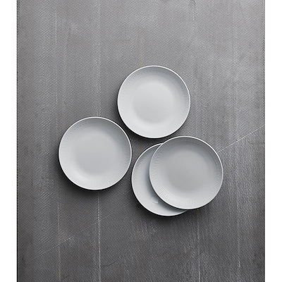 Aida Relief dyb tallerken hvid Ø22 cm 4 stk.