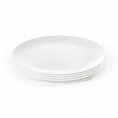 Aida Relief - frokost tallerken porcelæn white 4 stk 22 cm gaveæske