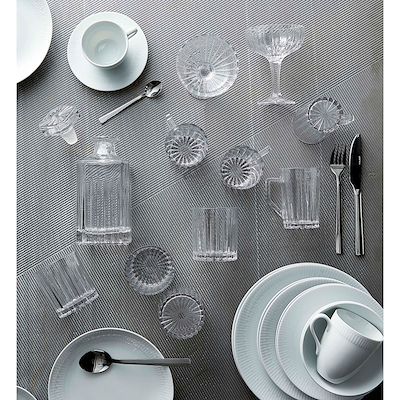 Aida Relief - frokost tallerken porcelæn white 4 stk 22 cm gaveæske