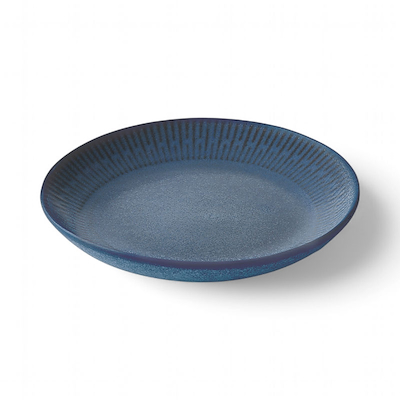 Aida relief dyb tallerken blå Ø22 cm