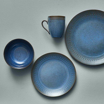 Aida Relief skål blue Ø14 cm