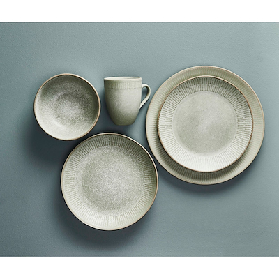 Aida Relief dyb tallerken grøn Ø22 cm