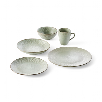 Aida Relief frokosttallerken grøn Ø22 cm