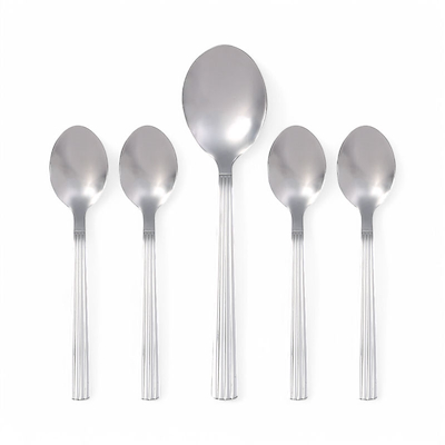 Aida Groovy bestik sæt stål 5 dele