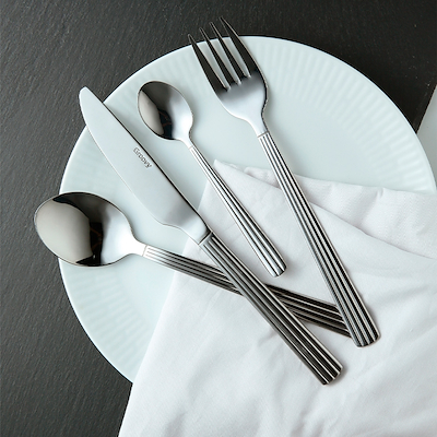 Aida Groovy bestiksæt 16 dele rustfrit stål