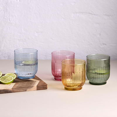 Aida Mosaic glas multifarvet 4 stk. 33 cl