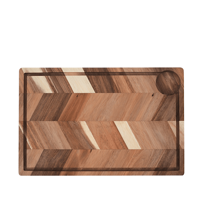 Aida Akacie skærebræt med saftrille 40x26 cm