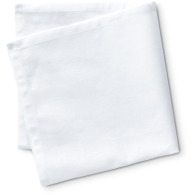 Bastian Tekstiler stofserviet bomuld hvid 45x45 cm