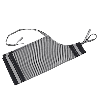 Bastian Tekstiler Jumbo forklæde sort/natur striber 90x80 cm