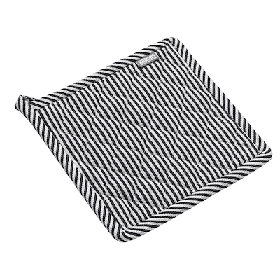 Bastian Tekstiler Jumbo grydelap sort/natur striber 22,5 x 22,5 cm