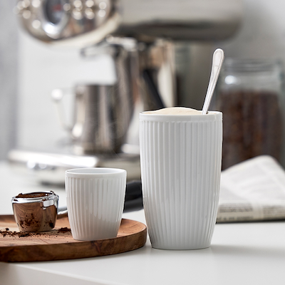 Pillivuyt Plissé termokrus 2 stk. hvid 8 cl