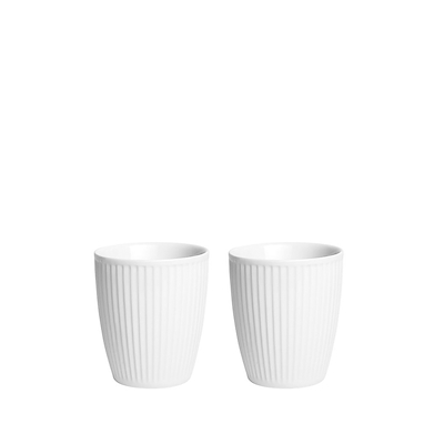 Pillivuyt Plissé termokrus 2 stk. hvid 8 cl