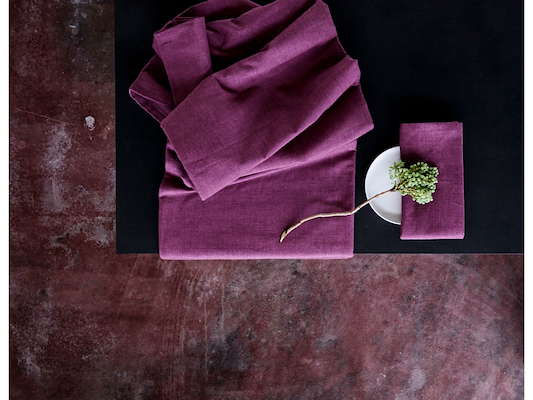Bastian Tekstiler stofserviet aubergine bomuld