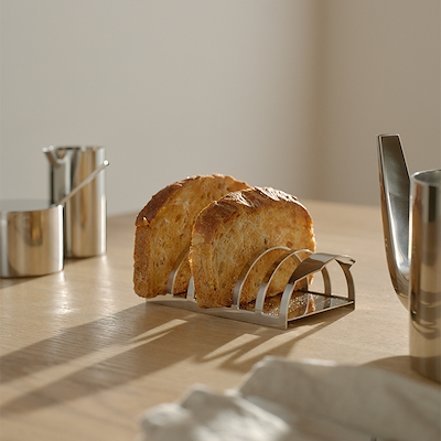 Arne Jacobsen toastholder stål 15,8 cm