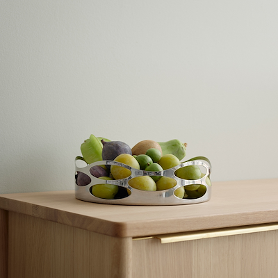 Stelton Embrace Brødkurv Steel/Black Ø23 cm
