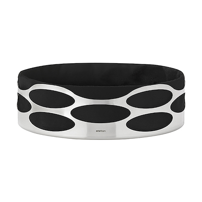 Stelton Embrace Brødkurv Steel/Black Ø23 cm