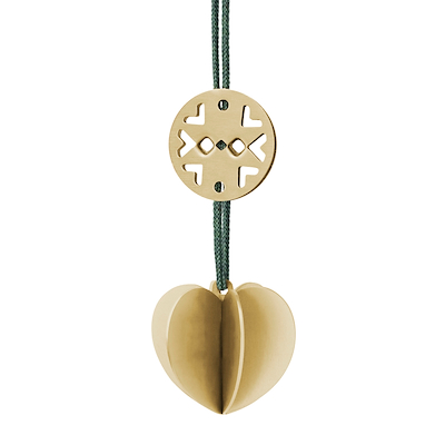 Stelton Nordic Ornament Hjerte Messing