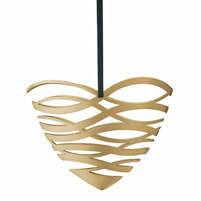 Stelton Tangle Ornament Hjerte Lille Messing