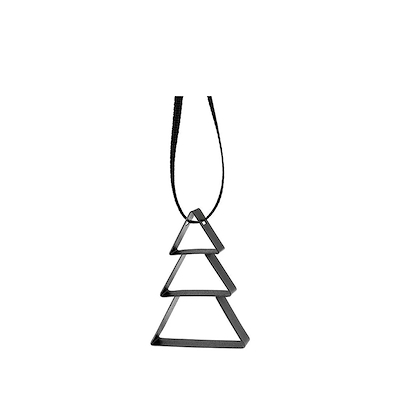 Stelton Figura ornament juletræ lille sort 5 cm