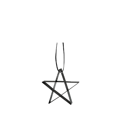 Stelton Figura ornament stjerne lille sort 6 cm