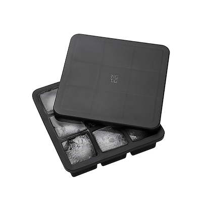 RIG-TIG Freeze-it isterningbakke sort med låg 19x19x5 cm