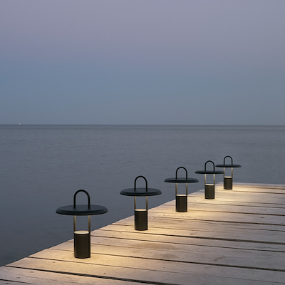Stelton Pier transportabel LED lampe black