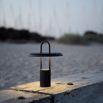 Stelton Pier transportabel LED lampe black