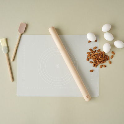 RIG-TIG BAKE-IT kagerulle og bagemåtte grå