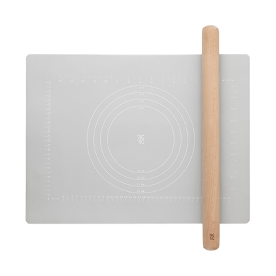 RIG-TIG BAKE-IT kagerulle og bagemåtte grå