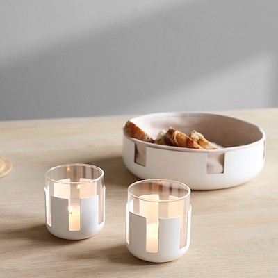 Stelton Luna fyrfadsstage soft white