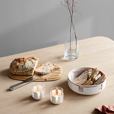 Stelton Luna fyrfadsstage soft white