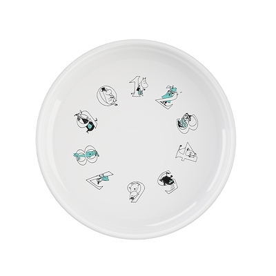 RIG-TIG Moomin ABC tallerken turkis Ø15 cm