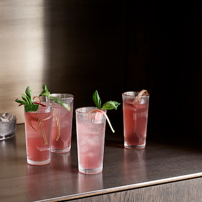 Stelton Pilastro longdrink drikke glas 30 cl 4 stk.