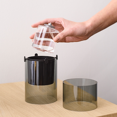 Stelton Lucie Hurricane Olielampe Smoke 2 Stk.