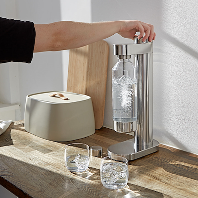 Stelton Brus flaske stål/klar 1.2 liter