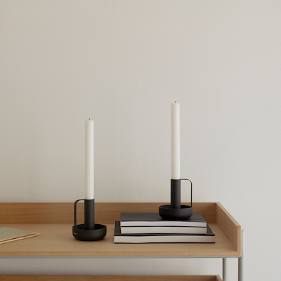 Stelton Ida lysestage sort