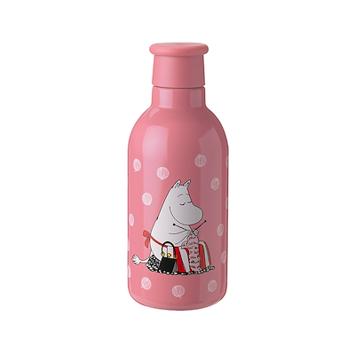 RIG-TIG Moomin Drink-it termoflaske Moomin Knitting rosa 0,5 liter