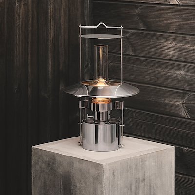 Stelton EM Portable LED skibslampe stål H43 cm