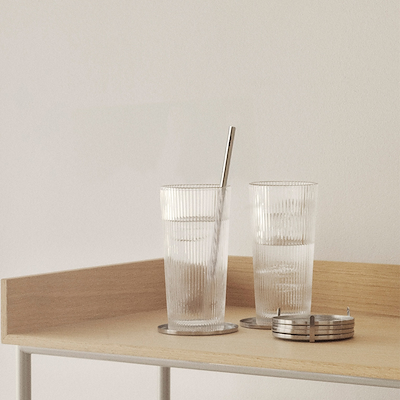 Stelton sugerør stål 4 stk