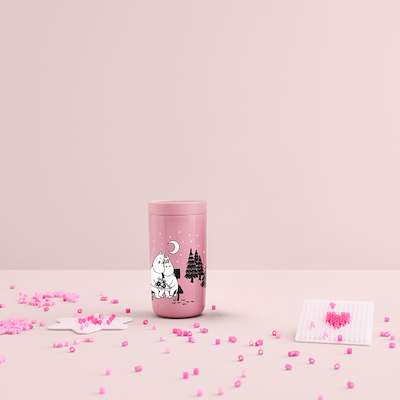 Stelton To Go Click Moomin 'I Love You' termokop pink 0,2 liter