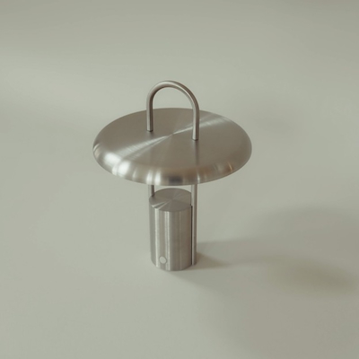 Stelton Pier bordlampe stål H 25 cm